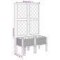 vidaXL Jardinera con enrejado PP gris claro 80x40x142 cm vidaXL Jardinera con enrejado PP gris claro 80x40x142 cm