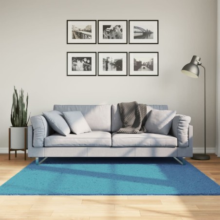 vidaXL Alfombra de pelo corto OVIEDO turquesa 160x160 cm