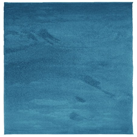 vidaXL Alfombra de pelo corto OVIEDO turquesa 160x160 cm
