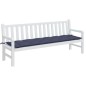 vidaXL Cojín para banco de jardín tela Oxford azul marino 200x50x7 cm vidaXL Cojín para banco de jardín tela Oxford azul marino 200x50x7 cm