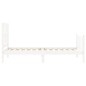 vidaXL Estructura de cama individual con cabecero madera maciza blanco vidaXL Estructura de cama individual con cabecero madera maciza blanco