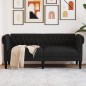 vidaXL Sofá Chesterfield de 2 plazas tela negro vidaXL Sofá Chesterfield de 2 plazas tela negro