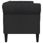 vidaXL Sofá Chesterfield de 2 plazas tela negro vidaXL Sofá Chesterfield de 2 plazas tela negro