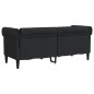 vidaXL Sofá Chesterfield de 2 plazas tela negro vidaXL Sofá Chesterfield de 2 plazas tela negro