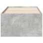vidaXL Tumbona con cajones madera ingeniería gris hormigón 100x200 cm