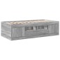 vidaXL Tumbona con cajones madera ingeniería gris Sonoma 100x200 cm