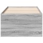 vidaXL Tumbona con cajones madera ingeniería gris Sonoma 100x200 cm