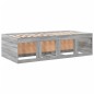 vidaXL Tumbona con cajones madera ingeniería gris Sonoma 100x200 cm
