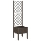 vidaXL Jardinera con enrejado PP marrón 40x40x142 cm vidaXL Jardinera con enrejado PP marrón 40x40x142 cm