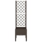 vidaXL Jardinera con enrejado PP marrón 40x40x142 cm vidaXL Jardinera con enrejado PP marrón 40x40x142 cm