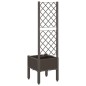 vidaXL Jardinera con enrejado PP marrón 40x40x142 cm vidaXL Jardinera con enrejado PP marrón 40x40x142 cm