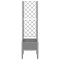 vidaXL Jardinera con enrejado PP gris claro 40x40x142 cm vidaXL Jardinera con enrejado PP gris claro 40x40x142 cm