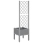 vidaXL Jardinera con enrejado PP gris claro 40x40x142 cm vidaXL Jardinera con enrejado PP gris claro 40x40x142 cm