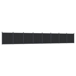 vidaXL Panel de valla WPC gris 1391x186 cm