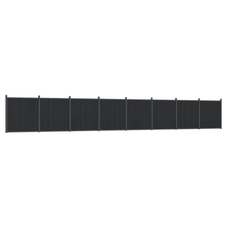 vidaXL Panel de valla WPC gris 1391x186 cm