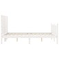 vidaXL Estructura de cama con cabecero madera maciza blanco 140x190 cm vidaXL Estructura de cama con cabecero madera maciza blanco 140x190 cm