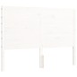 vidaXL Estructura de cama con cabecero madera maciza blanco 140x190 cm vidaXL Estructura de cama con cabecero madera maciza blanco 140x190 cm
