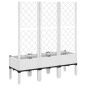 vidaXL Jardinera con enrejado PP blanco 120x40x142 cm