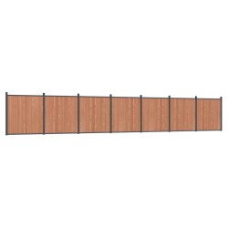 vidaXL Panel de valla WPC marrón 1218x186 cm