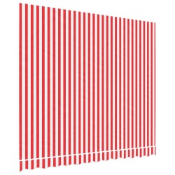 vidaXL Tela de repuesto de toldo rayas rojas y blancas 3x2,5 m