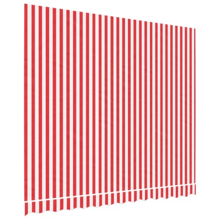 vidaXL Tela de repuesto de toldo rayas rojas y blancas 3x2,5 m