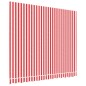 vidaXL Tela de repuesto de toldo rayas rojas y blancas 3x2,5 m