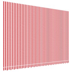 vidaXL Tela de repuesto de toldo rayas rojas y blancas 5x3,5 m