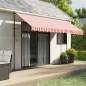 vidaXL Tela de repuesto de toldo rayas rojas y blancas 4x3 m vidaXL Tela de repuesto de toldo rayas rojas y blancas 4x3 m