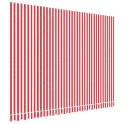 vidaXL Tela de repuesto de toldo rayas rojas y blancas 4x3 m
