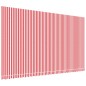 vidaXL Tela de repuesto de toldo rayas rojas y blancas 6x3,5 m