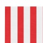 vidaXL Tela de repuesto de toldo rayas rojas y blancas 6x3,5 m