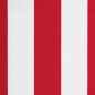 vidaXL Tela de repuesto de toldo rayas rojas y blancas 6x3,5 m
