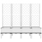 vidaXL Jardinera con enrejado PP blanco 160x40x142 cm vidaXL Jardinera con enrejado PP blanco 160x40x142 cm
