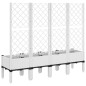 vidaXL Jardinera con enrejado PP blanco 160x40x142 cm vidaXL Jardinera con enrejado PP blanco 160x40x142 cm
