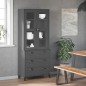 vidaXL Aparador alto VIKEN madera de pino gris antracita 80x40x190 cm vidaXL Aparador alto VIKEN madera de pino gris antracita 80x40x190 cm
