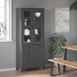 vidaXL Aparador alto VIKEN madera de pino gris antracita 80x40x190 cm