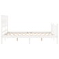 vidaXL Estructura de cama con cabecero madera maciza blanco 120x200 cm vidaXL Estructura de cama con cabecero madera maciza blanco 120x200 cm