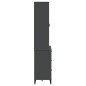 vidaXL Aparador alto VIKEN madera de pino gris antracita 80x40x190 cm