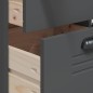 vidaXL Aparador alto VIKEN madera de pino gris antracita 80x40x190 cm