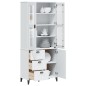 vidaXL Aparador alto VIKEN madera maciza de pino blanco 80x40x190 cm vidaXL Aparador alto VIKEN madera maciza de pino blanco 80x40x190 cm