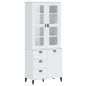 vidaXL Aparador alto VIKEN madera maciza de pino blanco 80x40x190 cm vidaXL Aparador alto VIKEN madera maciza de pino blanco 80x40x190 cm