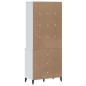 vidaXL Aparador alto VIKEN madera maciza de pino blanco 80x40x190 cm vidaXL Aparador alto VIKEN madera maciza de pino blanco 80x40x190 cm