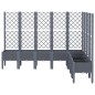 vidaXL Jardinera con enrejado PP gris 200x160x142 cm vidaXL Jardinera con enrejado PP gris 200x160x142 cm