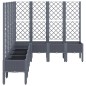 vidaXL Jardinera con enrejado PP gris 200x160x142 cm vidaXL Jardinera con enrejado PP gris 200x160x142 cm