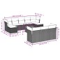 vidaXL Set de sofás de jardín 11 pzas y cojines ratán sintético negro vidaXL Set de sofás de jardín 11 pzas y cojines ratán sintético negro