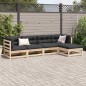 vidaXL Juego de sofás de jardín 5 piezas madera maciza de pino vidaXL Juego de sofás de jardín 5 piezas madera maciza de pino