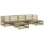 vidaXL Juego de sofás de jardín 6 piezas madera de pino impregnada vidaXL Juego de sofás de jardín 6 piezas madera de pino impregnada