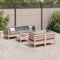 vidaXL Set de sofás jardín 6 pzas con cojines madera abeto Douglas