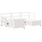 vidaXL Juego de sofás de jardín 5 piezas madera maciza de pino blanco vidaXL Juego de sofás de jardín 5 piezas madera maciza de pino blanco