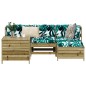 vidaXL Juego de sofás de jardín 5 piezas madera de pino impregnada vidaXL Juego de sofás de jardín 5 piezas madera de pino impregnada